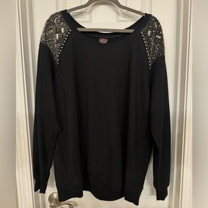 Torrid Rebel Wilson black Embellished pullover sweater size 3